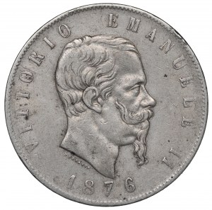 Italy, 5 lira 1876
