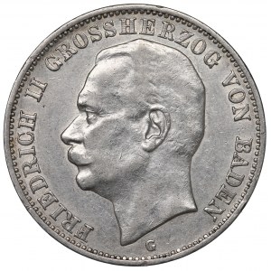 Germany, Baden, 3 mark 1908