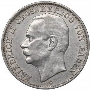Germany, Baden, 3 mark 1908
