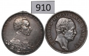 Germany, Prussia and Saxony, Lot 3 marks 1909-13