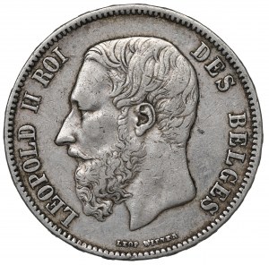 Belgium, 5 francs 1869