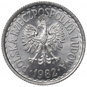 PRL, 1 zloty 1982 - Contremarque de solidarité