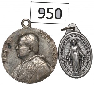 Set of religious medallions