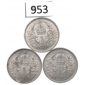 Austria, Lot 1 crown 1915