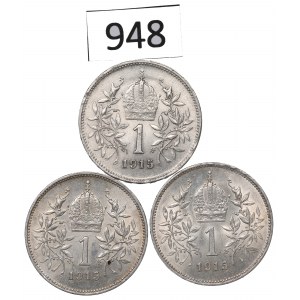Austria, Lot 1 crown 1915