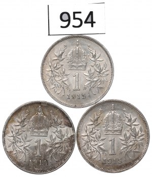 Austria, Lot 1 crown 1914-15