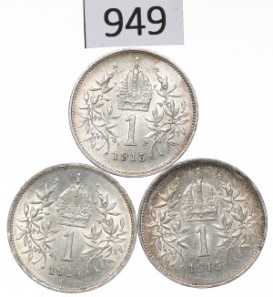 Austria, Lot 1 crown 1914-15