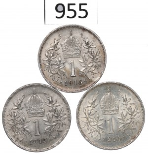 Austria, Lot 1 crown 1914-16