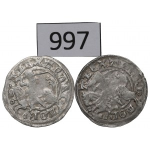 Alexander Jagellon, lot of Halfgroats without date, Vilnius