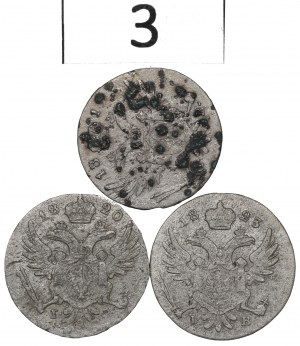Kingdom of Poland, Alexander I, Set of 5 pennies 1819-23