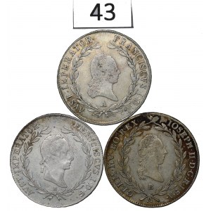 Austria, Lot 20 kreuzer 1787-1830