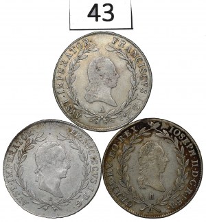Austria, Lot 20 kreuzer 1787-1830