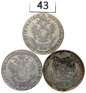 Austria, Lot 20 kreuzer 1787-1830