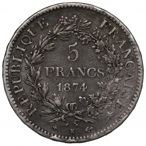 France, 5 francs 1874 K