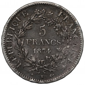 France, 5 francs 1874 K