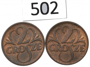 Second Republic, Set of 2 pennies 1937
