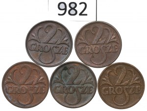 Second Republic, Set of 2 pennies 1935-38