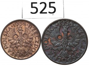 Second Republic, Set of 2-5 pennies 1938