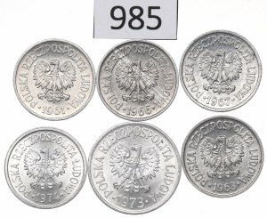 People's Republic of Poland, Set of 10-20 pennies 1961-74
