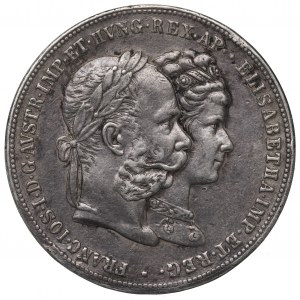 Austria, Franz Joseph I, 2 gulden 1879 - silver wedding