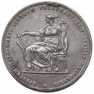 Austria, Franz Joseph I, 2 gulden 1879 - silver wedding