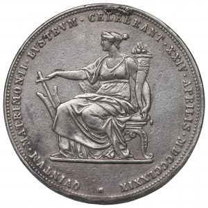 Austria, Franz Joseph I, 2 gulden 1879 - silver wedding