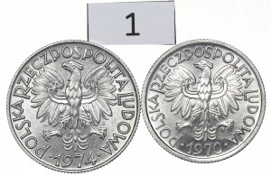 People's Republic of Poland, Set of 2-5 Gold 1970-74