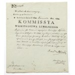 Letter from the commission of the Lublin Province to the priest 1822
