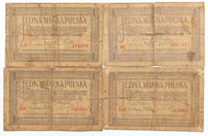 II RP, 1 mark 1919 - set of 4 copies.