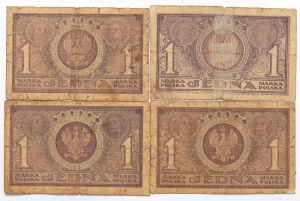 II RP, 1 mark 1919 - set of 4 copies.