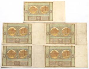 II RP, 50 zloty 1929 - set of 5 copies.