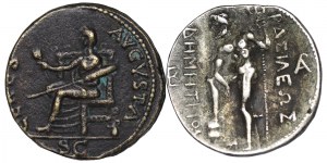Set of copies of ancient coins