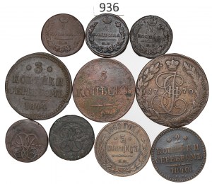 Russia, Lot of copper coins
