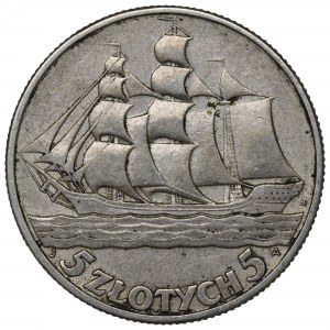 II Republic of Poland, 5 zloty 1936 Ship