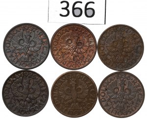 Second Republic, Set of 1 penny 1925-37