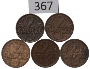 Second Republic, Set of 2 pennies 1925-35