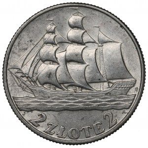 II Republic of Poland, 2 zlote 1936, Ship