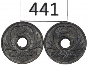 GG, Set of 5 pennies 1939