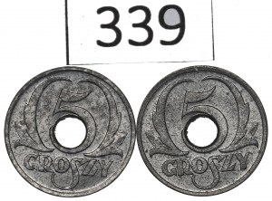 GG, Set of 5 pennies 1939