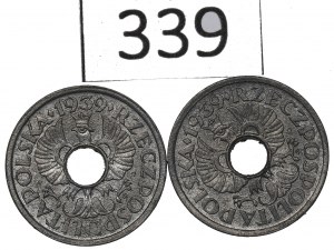 GG, Set of 5 pennies 1939