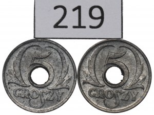GG, Set of 5 pennies 1939