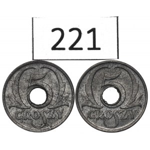 GG, Set of 5 pennies 1939