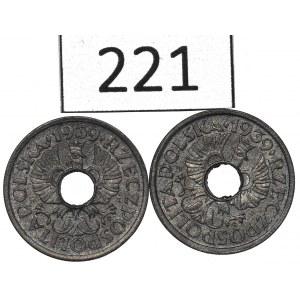 GG, Set of 5 pennies 1939