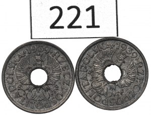 GG, Set of 5 pennies 1939