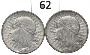 II RP, Set of 5 gold 1932 BZM Head of a woman