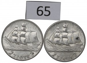 II RP, Set of 2 Gold 1936 Sailing Ship