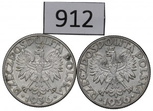 II RP, Set of 2 Gold 1936 Sailing Ship