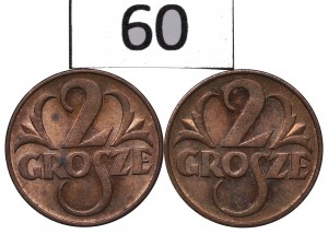 Second Republic, Set of 2 pennies 1938