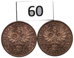 Second Republic, Set of 2 pennies 1938