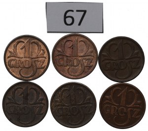 Second Republic, Set of 1 penny 1938-39